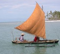 Traditional Indonesian fishing boat